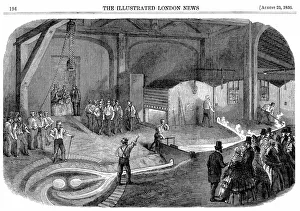 Tapping furnaces and casting the bell for the Westminster Clock Tower, Warner & Sons' Tapping furnaces and casting the bell for the Westminster Clock Tower, Warner & Sons'
