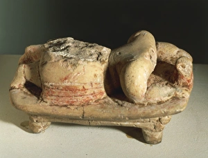 Terracotta figure known as small Sleeping Lady, from Hal Saflieni Hypogeum Terracotta figure known as small Sleeping Lady, from Hal Saflieni Hypogeum
