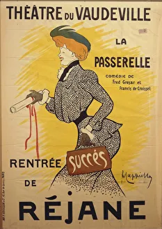 Briefcase Gallery: Theatre du Vaudeville: La Passerelle, by Leonetto Cappiello (1875-1942), illustration, 1902