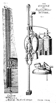 Thomas Saverys steam pump or The Miners Friend (1702). From John Thomas Saverys steam pump or The Miners Friend (1702). From John