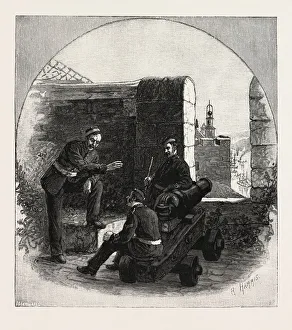 Time-Ball, from the Princes Bastion., Canada, Nineteenth Century Engraving Time-Ball, from the Princes Bastion., Canada, Nineteenth Century Engraving