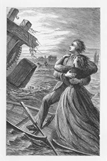 Tom and Maggie Tulliver being run down by machinery from Dolcote Mill that has broken Tom and Maggie Tulliver being run down by machinery from Dolcote Mill that has broken