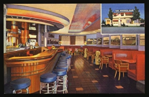 Tony Wonders Club. ca. 1945, Little Chute, Wisconsin, USA, T.A. WONDER'S CLUB, LITTLE CHUTE, WISCONSIN. Famous for chicken and steak dinners. Drinks mixed by mixologist. Air conditioned. Plenty of parking space-Super Highway No. 41. We stopped and ate here. Fine food