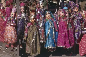 Colourful Indian Puppet Print