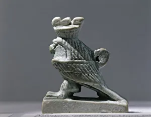 Tunisia, Carthage, Amulet representing Horus, the Falcon God, wearing a crown Tunisia, Carthage, Amulet representing Horus, the Falcon God, wearing a crown
