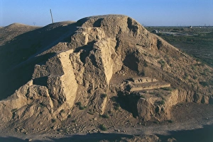 Turkmenistan, State Historical and Cultural Park, elevated view of fortifications of Turkmenistan, State Historical and Cultural Park, elevated view of fortifications of