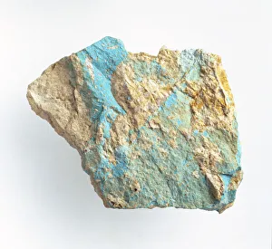 Turquoise on rock surface, close-up Turquoise on rock surface, close-up