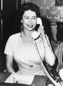 Royalty Prints: Queen Elizabeth on the Phone Print, December 1961