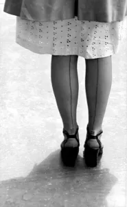 Woman in Nylon Stockings Print, c. 1950