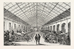 Universal Exposition: Workshop mecanical presses. Paris, France, Exposition Universelle Universal Exposition: Workshop mecanical presses. Paris, France, Exposition Universelle