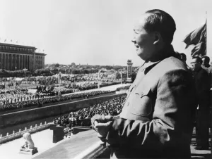 Chairman Mao Prints: Print of Chairman Mao Zedong in Tiananmen Square