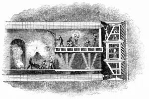 Thames Tunnel Construction Prints: Section of Thames Tunnel (1825-1843)
