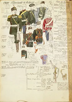 Various uniforms of Principality of Bulgaria, color plate by Quinto Cenni Various uniforms of Principality of Bulgaria, color plate by Quinto Cenni