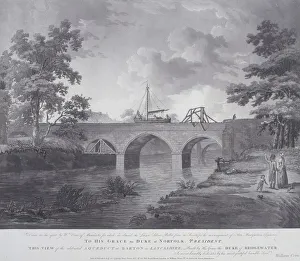 Viaduct on the Bridgewater Canal carrying it across the River Irwell. Built by the Viaduct on the Bridgewater Canal carrying it across the River Irwell. Built by the