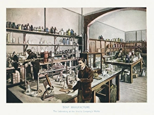 Vinolia Soap Companys London laboratory where raw materials and essential oils were tested Vinolia Soap Companys London laboratory where raw materials and essential oils were tested