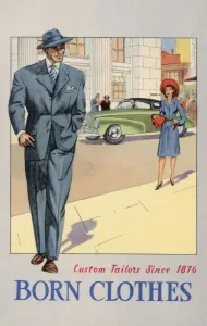 1942 American Men's Wool Suit Print