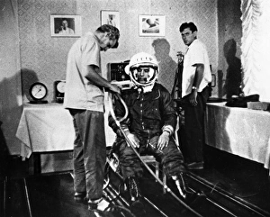 Vladimir komarov undergoing training as back-up for cosmonaut pavel popovich in1962 Vladimir komarov undergoing training as back-up for cosmonaut pavel popovich in1962