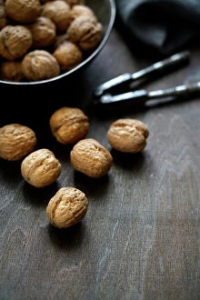 Ingredient Collection: Walnuts, products rich in Vitamin E for a healthy diet, Italy, Europe