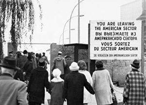 West berliners crossing over at the oberbaum checkpoint to visit relatives in east berlin in accordance with a recently West berliners crossing over at the oberbaum checkpoint to visit relatives in east berlin in accordance with a recently