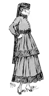 Womens fashion. Dress and hat with veil considered suitable for mourning. From Womens fashion. Dress and hat with veil considered suitable for mourning. From