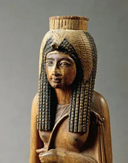 Wooden statue of Ahmes Nefertari, wife of Amenhotep I, from Deir el-Medina, detail Wooden statue of Ahmes Nefertari, wife of Amenhotep I, from Deir el-Medina, detail