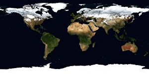 World Flat projection map from composite of satellite images. Credit NASA: Science World Flat projection map from composite of satellite images. Credit NASA: Science