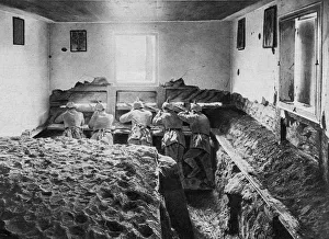 World War I 1914-1918: Eastern Front. German soldiers in a defensive position in World War I 1914-1918: Eastern Front. German soldiers in a defensive position in