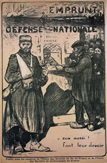 World War I. Wounded French soldier saying that civilians are also supporting the World War I. Wounded French soldier saying that civilians are also supporting the