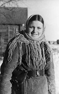 Images Dated 21st March 2014: A young byelorussian partisan woman, world war 2, january 1944