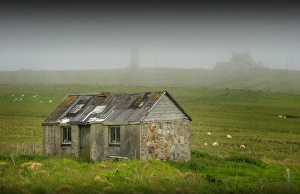 Abandoned Crofters cottage in the countryside of the Isle of Lewis, Outer Hebrides, Scotland Abandoned Crofters cottage in the countryside of the Isle of Lewis, Outer Hebrides, Scotland