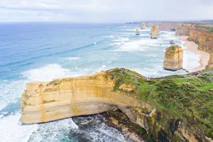 Aerial View of the 12 apostles and Coastline, Great ocean Road Aerial View of the 12 apostles and Coastline, Great ocean Road