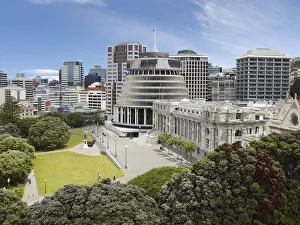 Aerial view of The Beehive and NZ Parliament House Aerial view of The Beehive and NZ Parliament House