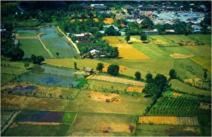 Aerial view of countryside on the Island of Lombok, Indonesia Aerial view of countryside on the Island of Lombok, Indonesia