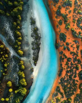 Aerial View of Little Lagoon Shark Bay - DRONE 4K Aerial View of Little Lagoon Shark Bay - DRONE 4K