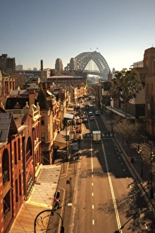 Images Dated 25th August 2014: Aerial view of The Rocks and Harbour Bridge