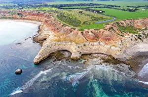 Aerial View of the Rocky Coastline of Cape Jarvis Aerial View of the Rocky Coastline of Cape Jarvis