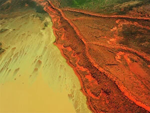 Aerial Views Gallery: An aerial viewpoint of the vast and almost empty Channel country, in south western Queensland