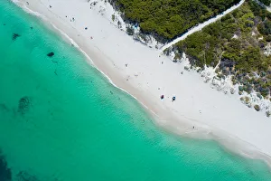 Aerial Views Gallery: aerial of white sandy beach