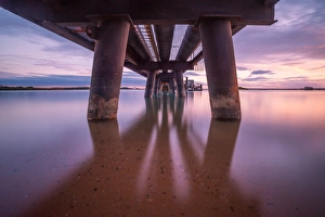 The aluminium pipes line station in the sea of Gove Peninsula, Australia The aluminium pipes line station in the sea of Gove Peninsula, Australia
