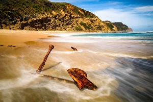 Images Dated 29th February 2016: Anchor at Wreck Beach at Great ocean Road, Victoria