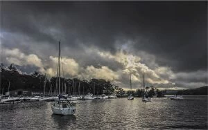Lake Windermere Gallery: An approaching storm on Lake Windemere, Cumbria, England, United Kingdom