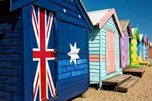 Getaway Gallery: Australia, bathe, bayside, beach, blue, box, boxes, bright, brighton, clouds, coast