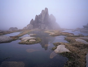Australia, New South Wales, Ramshead Range, granite tors and tarn Australia, New South Wales, Ramshead Range, granite tors and tarn
