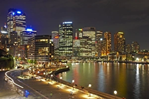 Australia, Sydney, Sydney Cove illuminated at night Australia, Sydney, Sydney Cove illuminated at night