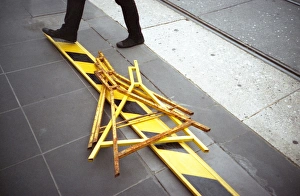 Barrier on footpath Barrier on footpath