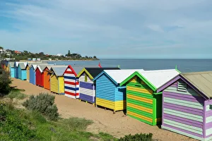Orange Gallery: Brighton Beach Colorful Bath Houses