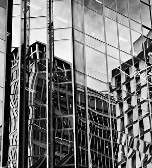 Building reflections on a high rise building Building reflections on a high rise building