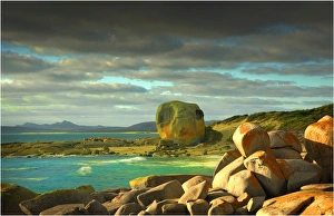 Castle Rock and the colourful coastline at Marshall bay, Flinders Island, Bass Strait Castle Rock and the colourful coastline at Marshall bay, Flinders Island, Bass Strait