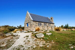 Images Dated 8th April 2010: Church of the Good Shepherd, Lake Tekapo, Mackenzie Basin, South Island, New Zealand