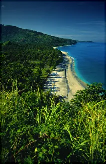 Coastal view and coconut palms, Island of Lombok, Indonesia Coastal view and coconut palms, Island of Lombok, Indonesia